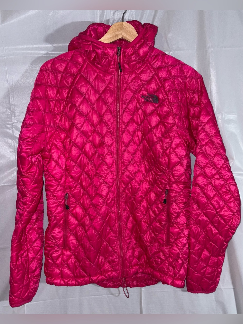 The North Face Thermoball Eco Hooded Jacket Pink Quilted Puffer Women's Medium